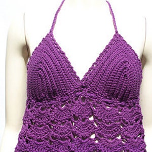 Lacy Halter Top Crochet Pattern PDF - Etsy