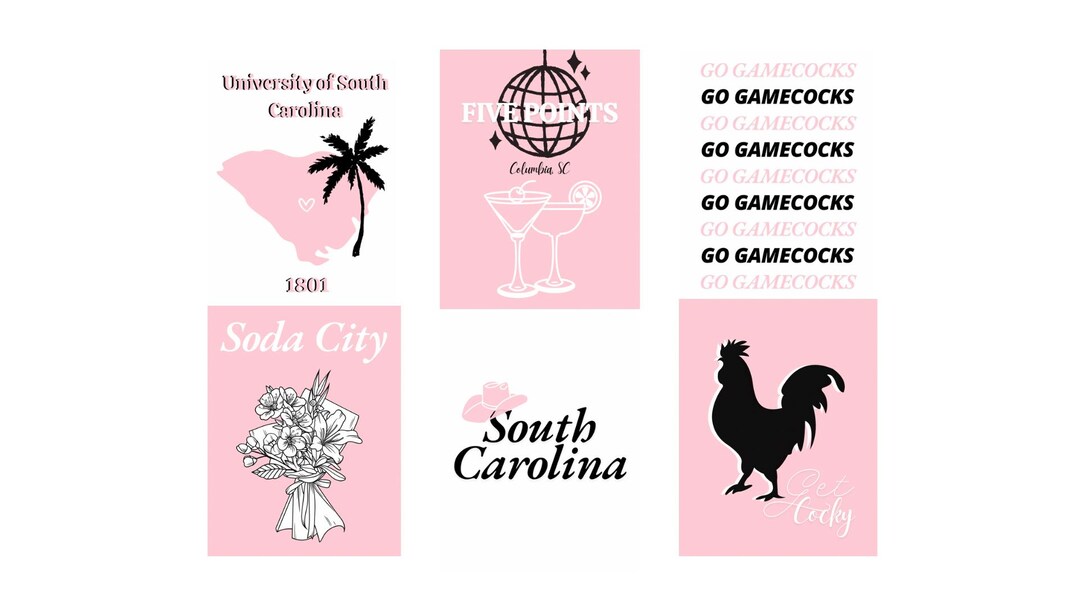 Uofsc Graphics University of South Carolina Wall Prints - Etsy