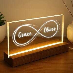 Custom Infinity LED Sign, Couple Names Light, Unique Love Keepsake, Wedding Gift Idea, Personalized Wedding Gift for Couple, Newly Engaged