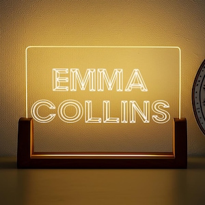 Custom Name Acrylic Night Light for Kids, Personalized LED Sign Lamp for Nursery or Bedroom, Kids Bedroom Decor, Custom Name, Christmas Kids