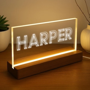 Custom Night Light for Kids - Teenage Girl Gifts - Name Light - Gift for Niece - Auntie Gift - Toddler Bedside - Christmas Gift for Nephew