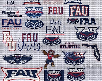 Florida Atlantic University SVG Bundle, College, Athletics, Owls SVG, Cricut, Instant Download, Football.