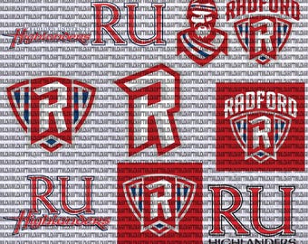 Radford University SVG, College, Highlanders SVG, Athletics, Football, Cricut, Basketball, Digital File.