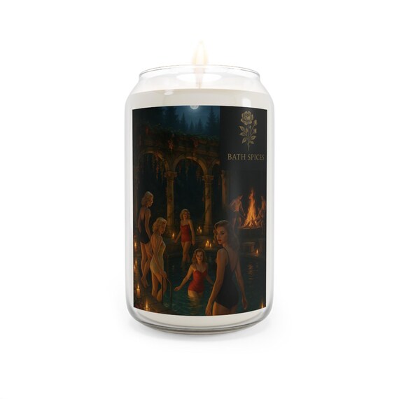 Scented "Bath Spices" Candle (American-Grown Soy): Cozy Home Aromatherapy