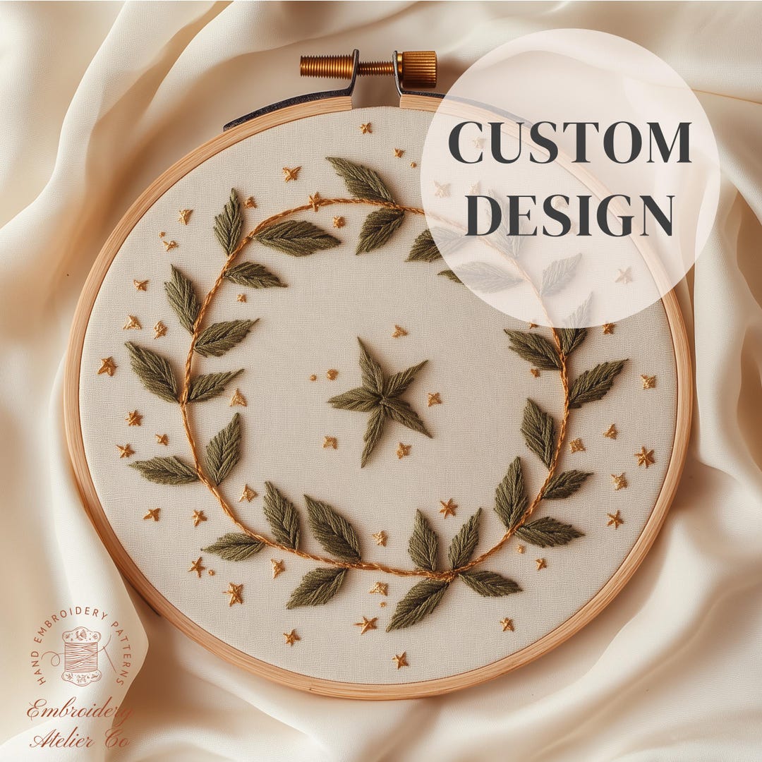 Custom Embroidery PDF Pattern, Personalized Hand Embroidery Design ...