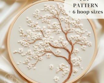 Sakura Embroidery Design * Cherry Blossom Embroidery File * Spring