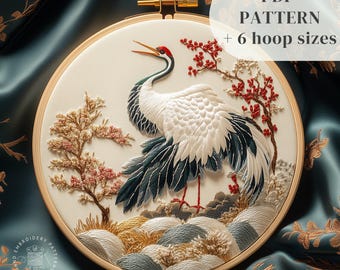 毛氈　45×7段　刺繍　松鶴 毛氈 45×7段 刺繍 松鶴 毛氈 45×7段 刺繍 松鶴 【