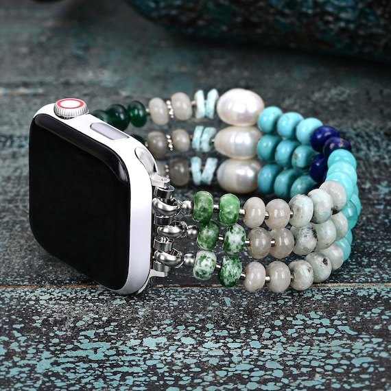 Cape Diablo Silver Multi-Strand Apple watch band Amazon.com: Cape Diablo Apple Watch Band for Women, Blush  main image 2