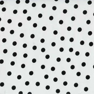 Black Polka Dot Oilcloth Fabric - By the yard