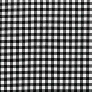 Black Gingham Oilcloth Fabric - By the Yard