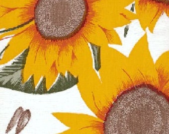 Sunflower Oilcloth Fabric - By the Yard