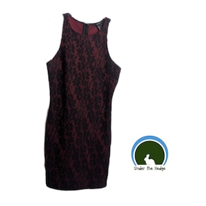 blue dress for baby girl Gothic Lace Wine Red and Black Long Sleeve Mini Dress main image 0