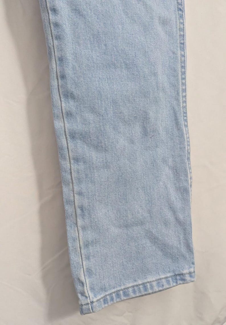 Vintage Wrangler Light Wash High Waist Straight Leg Denim Jeans | Western Indie Cowgirl 90s | Juniors 9/32 image 4