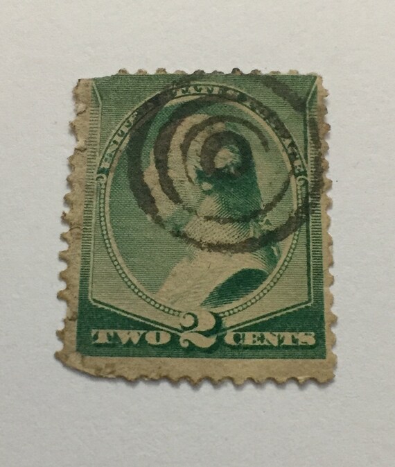 Used Washington 2 Cent US Postage Stamp Green 1887 Etsy