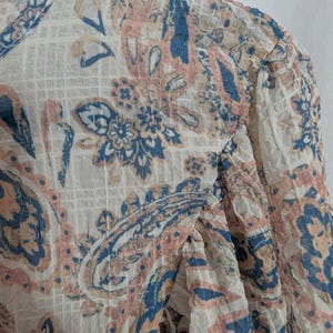 Anthropologie Flying Tomato Ivory Paisley Babydoll Mini Dress Balloon Sleeves - Women's Small - Cottagecore Coquette image 7