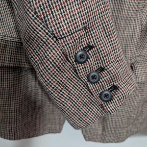 Free People Multi Tweed Leinen Academia Blazer Jacke - Damen S S - Moderne Prep Dark Academia Office Bild 5