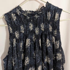New Joie Anthropologie Baltic Print Chiffon Babydoll Sheath Dress - Women's Large - Boho Coquette Designer Party Special Occasion Wedding image 3