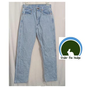 Vintage Wrangler Light Wash High Waist Straight Leg Denim Jeans | Western Indie Cowgirl 90s | Juniors 9/32 image 1