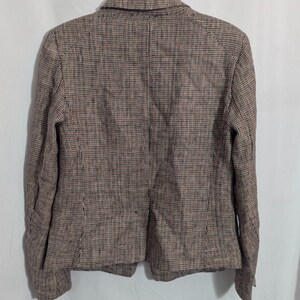 Free People Multi Tweed Linen Academia Blazer Jacket - Women's Small - Modern Prep Dark Academia Office image 6