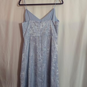 Adrianna Papell Metallic Light Blue Cowl Strappy Formal Maxi Gown - Women's 10 - Fairycore Glam Prom Elegance Feminine image 6
