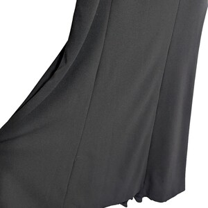 New Adrianna Papell Black Embellished Rhinestone Sequin Formal Gown | Goth Glam Old Money Black Tie | Size 6 READ image 5