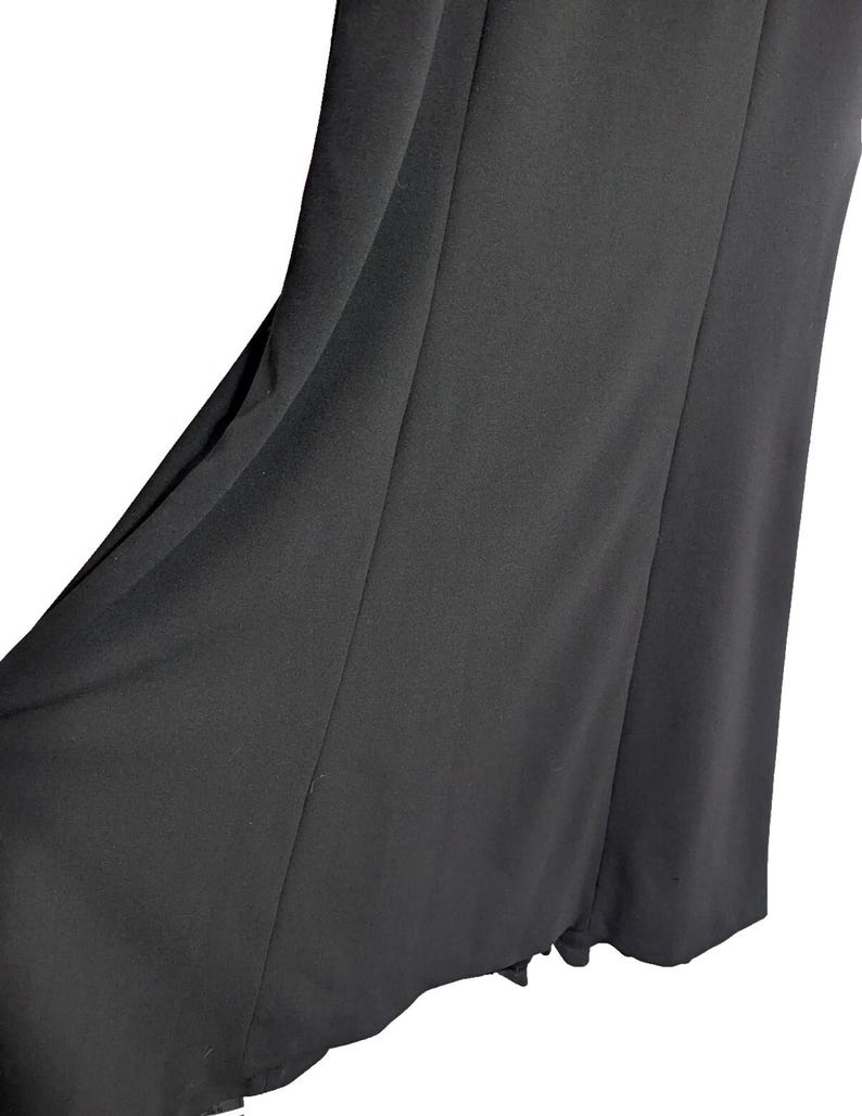 New Adrianna Papell Black Embellished Rhinestone Sequin Formal Gown | Goth Glam Old Money Black Tie | Size 6 READ image 5