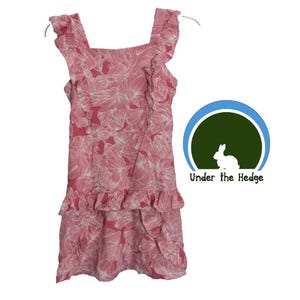 Anthropologie &Merci roze minijurk met bloemen en micro-ruches | Coquette Cottagecore Boho Vrouwelijk | Maat Small afbeelding 1