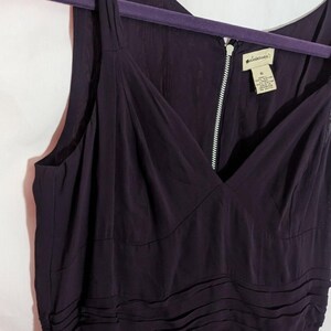 Vintage Anthropologie Elevenses Deep Purple Sleeveless Midi Dress - Women's 6 - Whimsigoth Fairy Goth Boho Dark Romantic Grunge image 4
