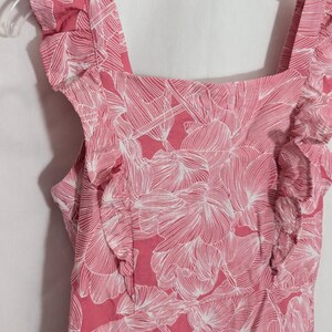 Anthropologie &Merci roze minijurk met bloemen en micro-ruches | Coquette Cottagecore Boho Vrouwelijk | Maat Small afbeelding 3