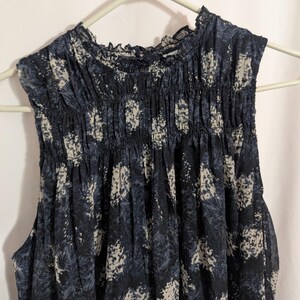 New Joie Anthropologie Baltic Print Chiffon Babydoll Sheath Dress - Women's Large - Boho Coquette Designer Party Special Occasion Wedding image 3