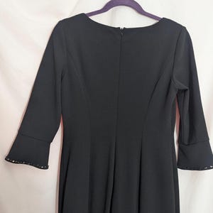 New Adrianna Papell Black Embellished Rhinestone Sequin Formal Gown | Goth Glam Old Money Black Tie | Size 6 READ image 6
