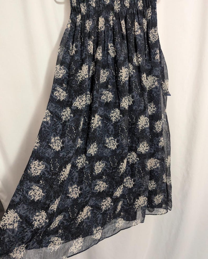 New Joie Anthropologie Baltic Print Chiffon Babydoll Sheath Dress - Women's Large - Boho Coquette Designer Party Special Occasion Wedding image 4