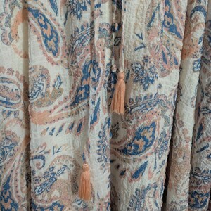Anthropologie Flying Tomato Ivory Paisley Babydoll Mini Dress Balloon Sleeves - Women's Small - Cottagecore Coquette image 4