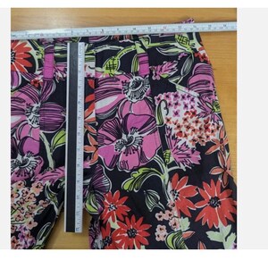 Vintage 90s Lilly Pulitzer Multi Floral Wide Leg Pants - Women's 4 - Preppy Bloomcore Resort Colorful image 3