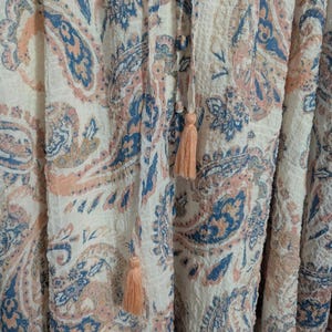 Anthropologie Flying Tomato Ivory Paisley Babydoll Mini Dress Balloon Sleeves - Women's Small - Cottagecore Coquette image 4
