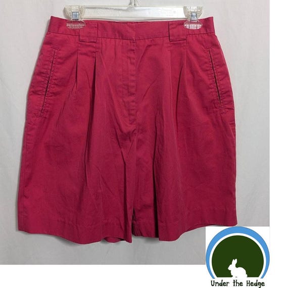 Izod, Vintage 90s Izod Pink Pleated High Waist Mom Shorts - Size Medium - Indie Retro Neo-Nostalgia