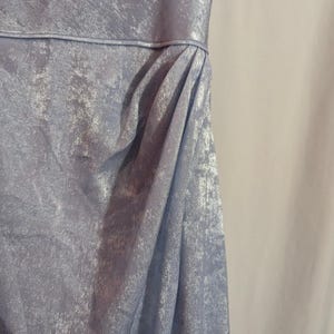 Adrianna Papell Metallic Light Blue Cowl Strappy Formal Maxi Gown - Women's 10 - Fairycore Glam Prom Elegance Feminine image 3
