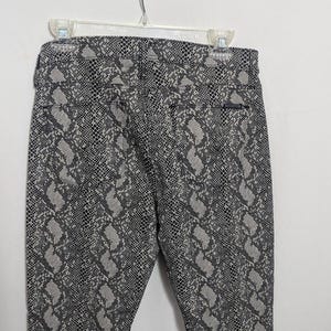 Vintage Hudson Gray Black Snakeskin Animal Print Skinny Pants - Women's 29 - Uptown Punk Elevated Indie Sleaze Grunge Goth image 5
