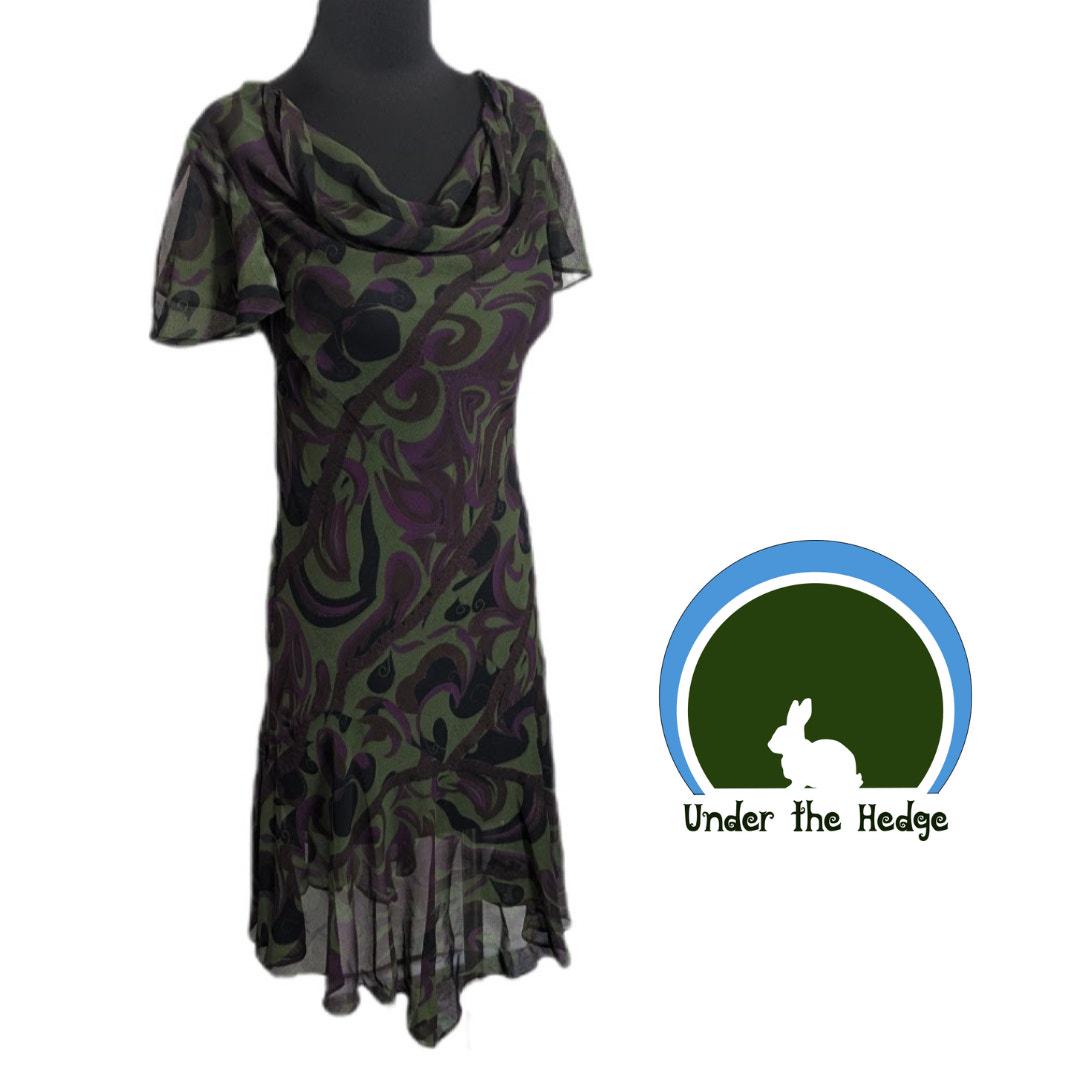 green emerald velvet dress Magic Maker Maxi Dress in Grunge Girl Green Plaid + Cherries 2XL/3XL