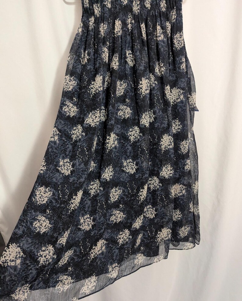 New Joie Anthropologie Baltic Print Chiffon Babydoll Sheath Dress - Women's Large - Boho Coquette Designer Party Special Occasion Wedding image 4