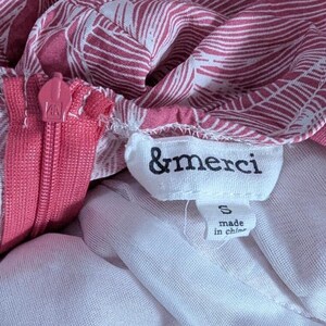 Anthropologie &Merci roze minijurk met bloemen en micro-ruches | Coquette Cottagecore Boho Vrouwelijk | Maat Small afbeelding 6