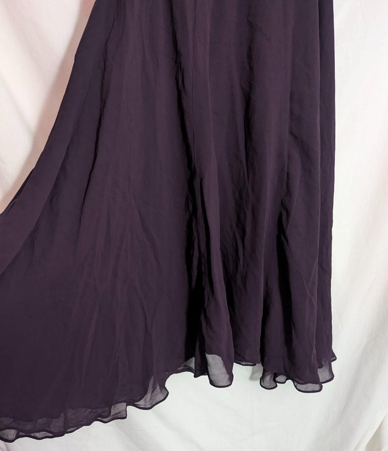 Vintage Anthropologie Elevenses Deep Purple Sleeveless Midi Dress - Women's 6 - Whimsigoth Fairy Goth Boho Dark Romantic Grunge image 3