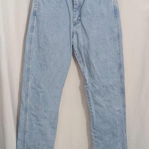 Vintage Wrangler Light Wash High Waist Straight Leg Denim Jeans | Western Indie Cowgirl 90s | Juniors 9/32 image 2