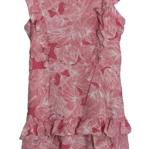 Anthropologie &Merci roze minijurk met bloemen en micro-ruches | Coquette Cottagecore Boho Vrouwelijk | Maat Small afbeelding 2