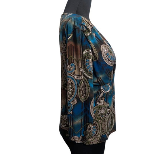 Y2K Multi Scroll Layered Stretch Top Large enchan… - image 3