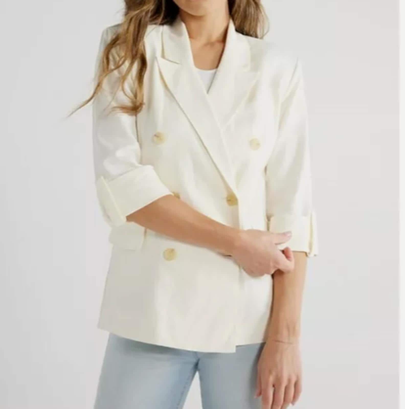 Linen Double Breasted Blazer - Etsy