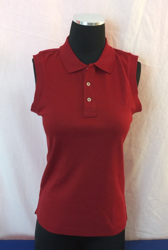 women's cotton sleeveless polo shirts
