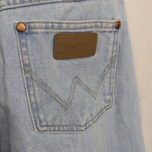 Vintage Wrangler Light Wash High Waist Straight Leg Denim Jeans | Western Indie Cowgirl 90s | Juniors 9/32 image 6