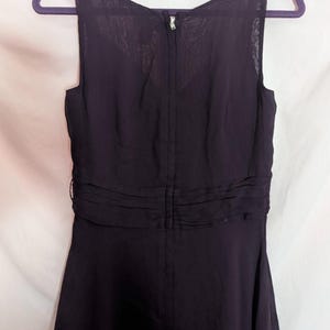 Vintage Anthropologie Elevenses Deep Purple Sleeveless Midi Dress - Women's 6 - Whimsigoth Fairy Goth Boho Dark Romantic Grunge image 6