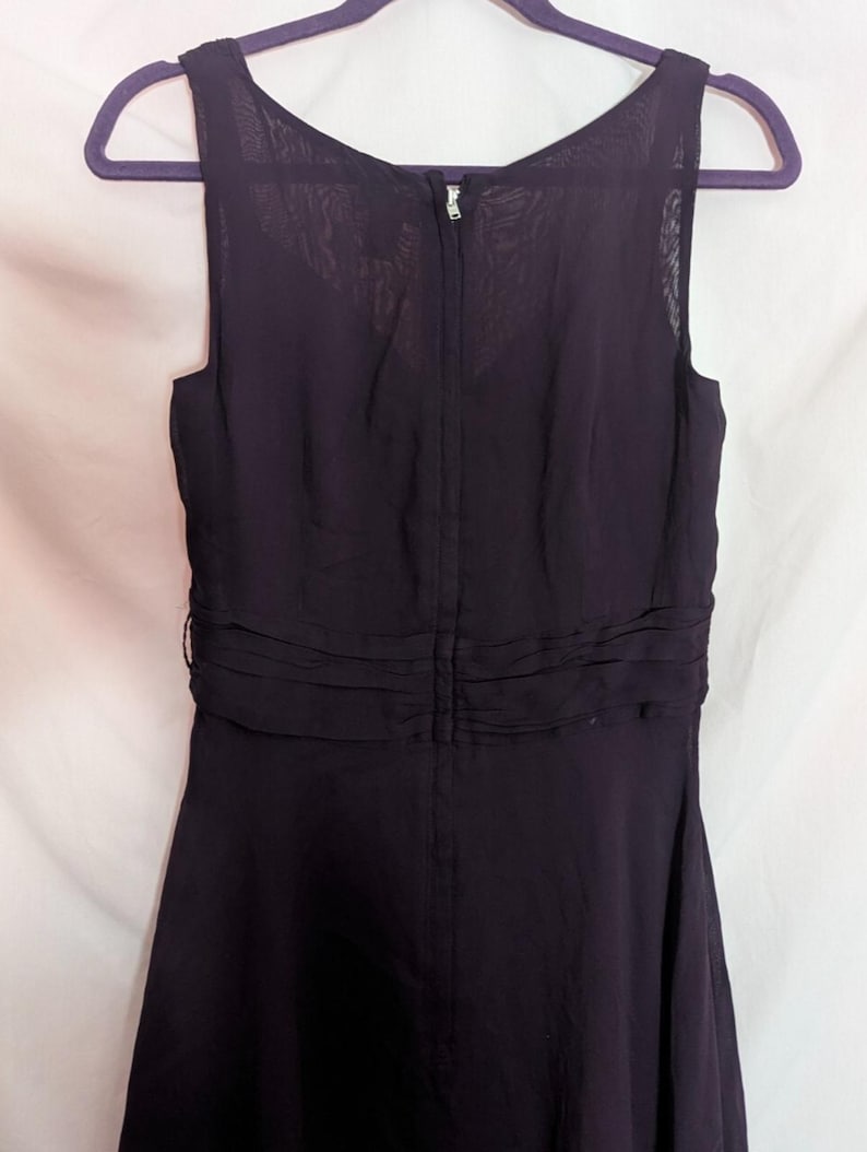 Vintage Anthropologie Elevenses Deep Purple Sleeveless Midi Dress - Women's 6 - Whimsigoth Fairy Goth Boho Dark Romantic Grunge image 6